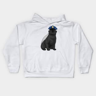 Honey badger Cop Police hat Police Kids Hoodie